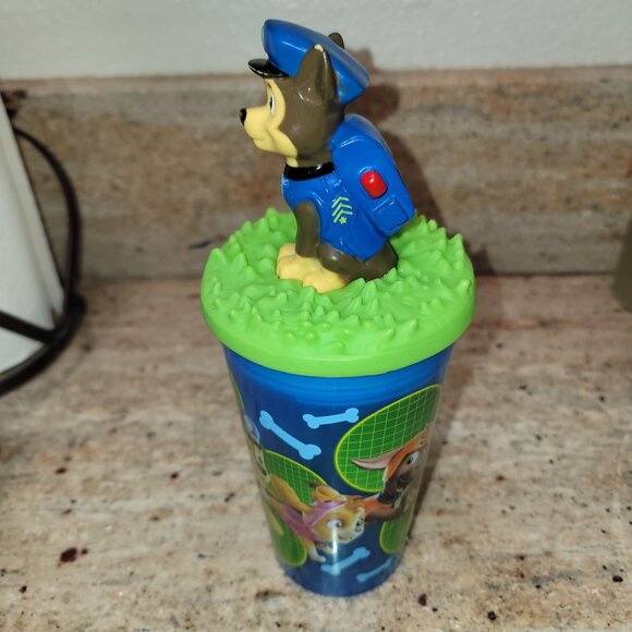 Zak Designs Paw Patrol Chase 3D Character Tumbler W/ Straw & Lid - Picture 2 of 6